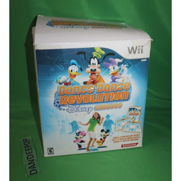 Konami Wii Dance Dance Revolution Disney Grooves Video Game Pad Mat Set - Picture 1 of 12